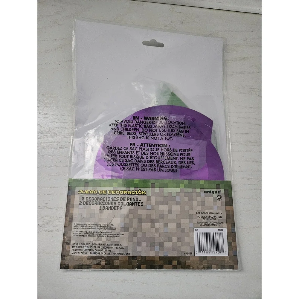 2018 Minecraft Birthday Party Decorations And Supplies Lot New In Packages‎